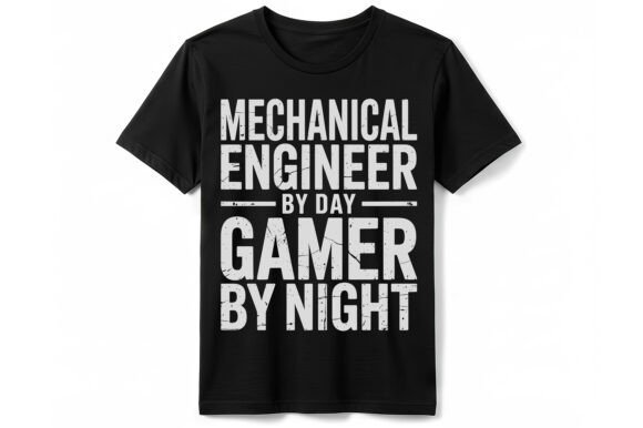 Dual Identity: The Mechanical Engineer Gamer T-Shirt