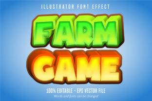 Farm Game Text: An Editable Font Effect for Authentic Design