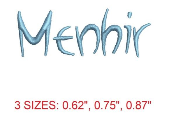 Menhir Embroidery Font: Bold Stitches for Modern Designs