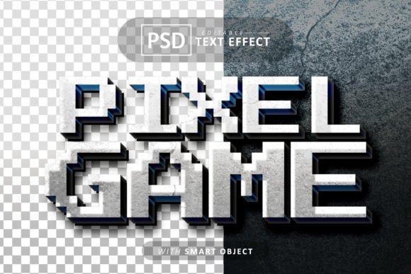 Pixel Game Text: Editable Font Effect for Retro Designs