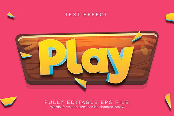 Play Button Game UI Text Effect Font: A Creative Asset for Modern Design