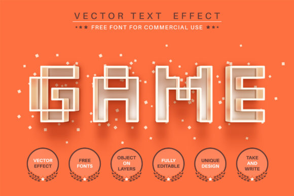 Red Game Editable Text Effect: Bold Font Style for Impact