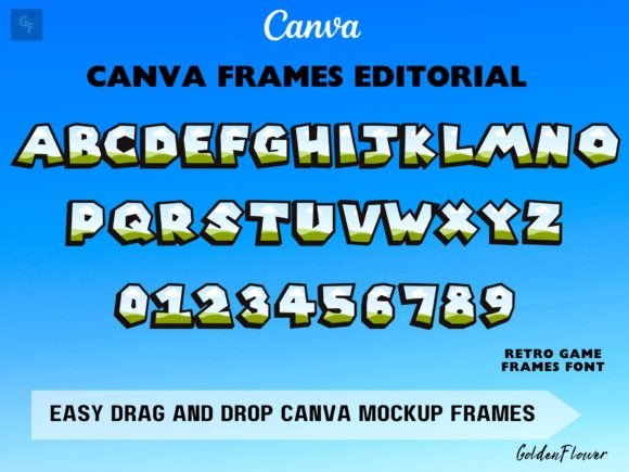 Retro Game Font Editorial CANVA Frames: A Designer's Tool