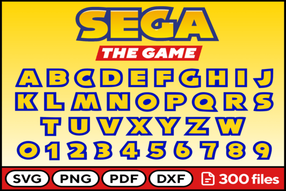 SEGA Game Font Svg Png Pdf Dxf: Unlock Your Inner 90s Creative