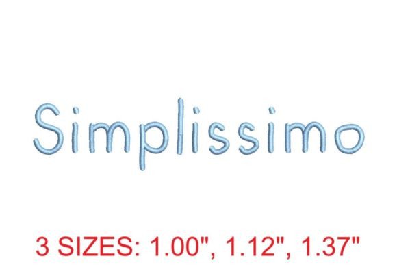 Simplissimo Medium: The Embroidery Font for Modern Crafters