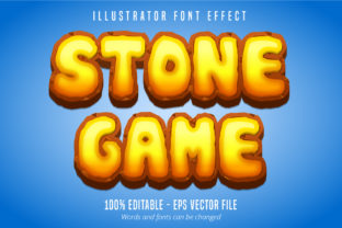 Stone Game Text: A Rugged Editable Font Effect for Bold Designs